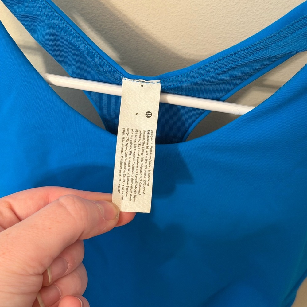 Lululemon Wunder Train Highneck Longline Bra Size 4 - Picture 2 of 5